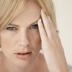 woman with migraine